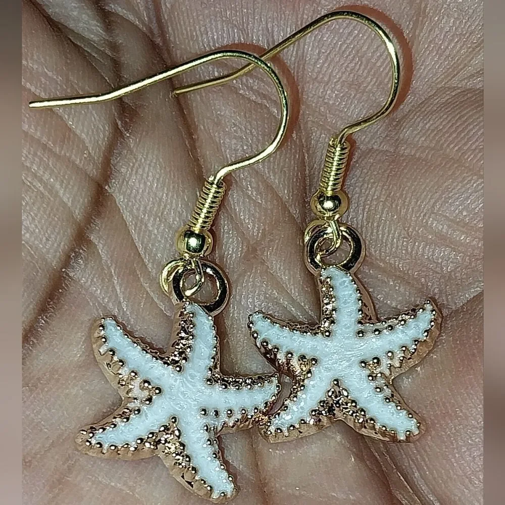 Hand crafted star fish character earrings for women and kids